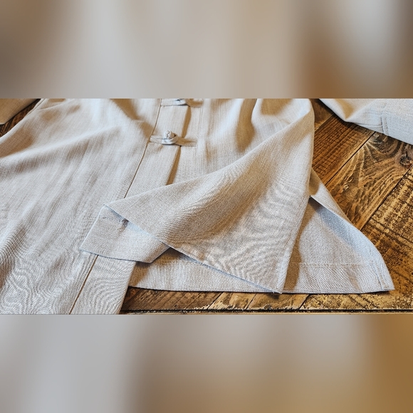 Vintage FATTANEH BAHARI Grey Jacket Knot Buttons Size 8 - Picture 9 of 9